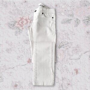 Vintage White Slim Fit Low Waisted Jeans- Size 25